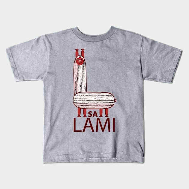 Llama funny pun Kids T-Shirt by spontania